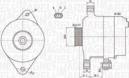 Magneti Marelli 063731893010 - Ģenerators adetalas.lv