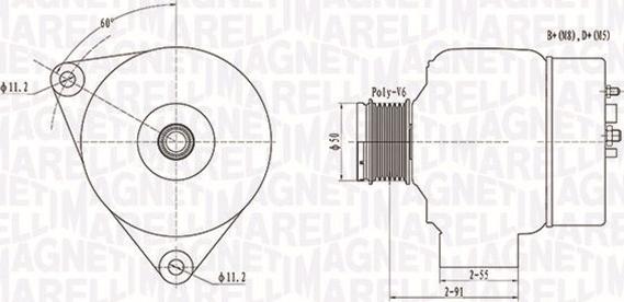 Magneti Marelli 063731300010 - Ģenerators adetalas.lv