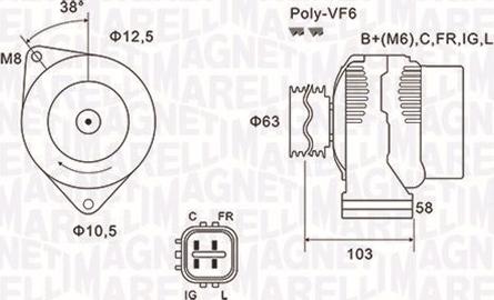 Magneti Marelli 063731727010 - Ģenerators adetalas.lv