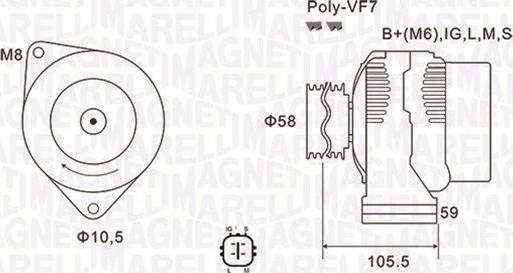 Magneti Marelli 063732069010 - Ģenerators adetalas.lv