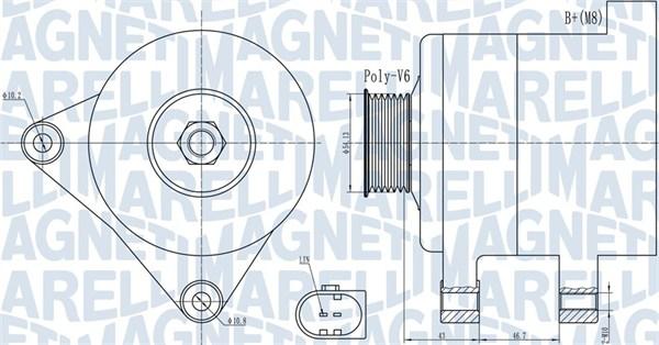 Magneti Marelli 063732000010 - Ģenerators adetalas.lv