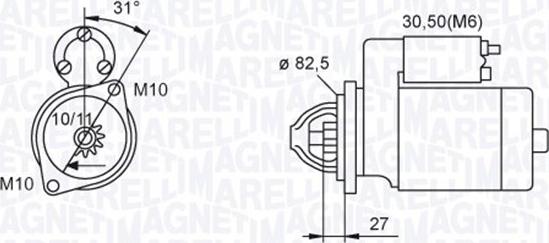 Magneti Marelli 063721044010 - Starteris adetalas.lv