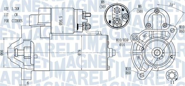 Magneti Marelli 063721177010 - Starteris adetalas.lv