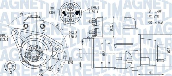 Magneti Marelli 063721306010 - Starteris adetalas.lv