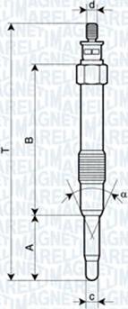 Magneti Marelli 062900000304 - Kvēlsvece adetalas.lv