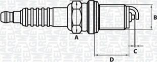 Magneti Marelli 062000781304 - Aizdedzes svece adetalas.lv