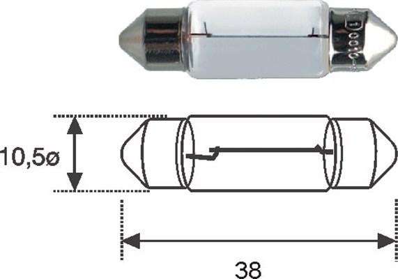 Magneti Marelli 009418100000 - Kvēlspuldze, Numura apgaismojuma lukturis adetalas.lv