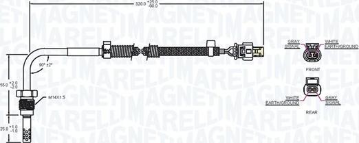 Magneti Marelli 172000151010 - Devējs, Izplūdes gāzu temperatūra adetalas.lv