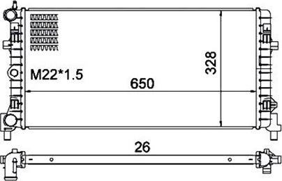 Magneti Marelli 359000300970 - Radiators, Motora dzesēšanas sistēma adetalas.lv