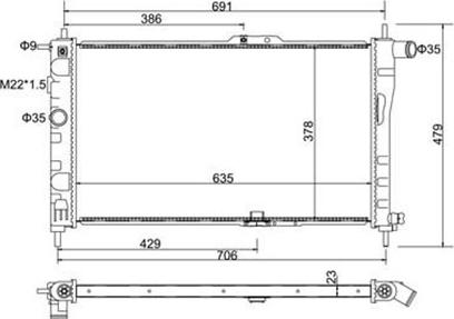 Magneti Marelli 359000300480 - Radiators, Motora dzesēšanas sistēma adetalas.lv