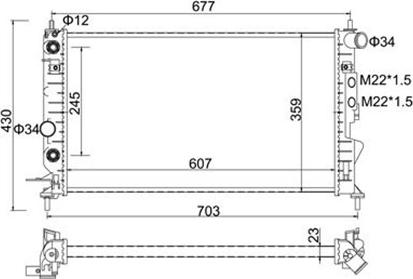 Magneti Marelli 359000300090 - Radiators, Motora dzesēšanas sistēma adetalas.lv