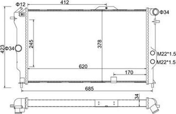 Magneti Marelli 359000301390 - Radiators, Motora dzesēšanas sistēma adetalas.lv