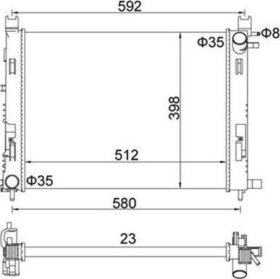 Magneti Marelli 359000301210 - Radiators, Motora dzesēšanas sistēma adetalas.lv