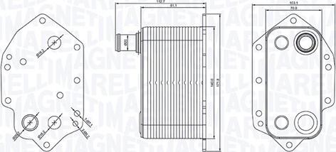 Magneti Marelli 350300004000 - Eļļas radiators, Motoreļļa adetalas.lv