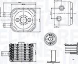 Magneti Marelli 350300003500 - Eļļas radiators, Motoreļļa adetalas.lv