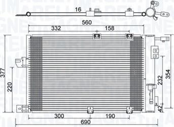 Magneti Marelli 350203927000 - Kondensators, Gaisa kond. sistēma adetalas.lv