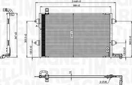 Magneti Marelli 350203840000 - Kondensators, Gaisa kond. sistēma adetalas.lv