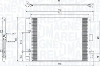 Magneti Marelli 350203809000 - Kondensators, Gaisa kond. sistēma adetalas.lv