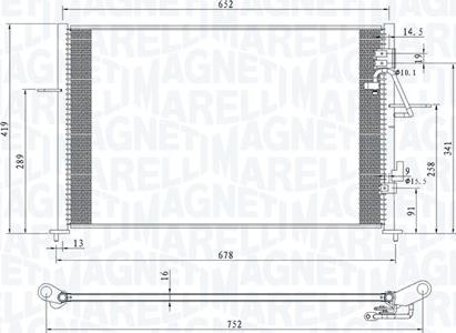 Magneti Marelli 350203878000 - Kondensators, Gaisa kond. sistēma adetalas.lv