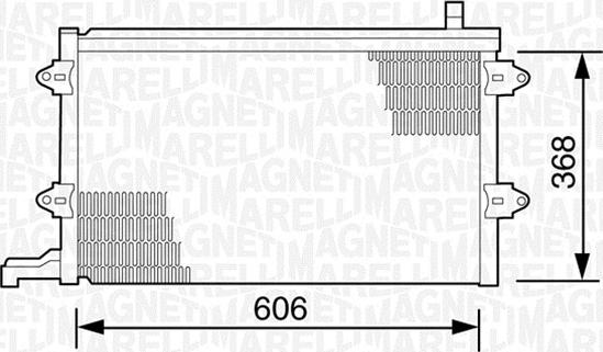 Magneti Marelli 350203243000 - Kondensators, Gaisa kond. sistēma adetalas.lv