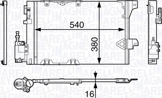 Magneti Marelli 350203703000 - Kondensators, Gaisa kond. sistēma adetalas.lv