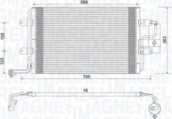 Magneti Marelli 350203735000 - Kondensators, Gaisa kond. sistēma adetalas.lv