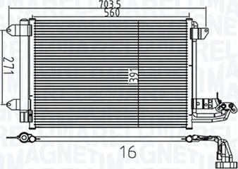 Magneti Marelli 350203737000 - Kondensators, Gaisa kond. sistēma adetalas.lv