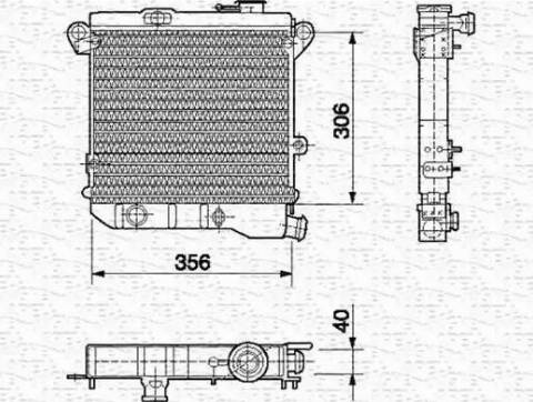 Magneti Marelli 350213416000 - Radiators, Motora dzesēšanas sistēma adetalas.lv