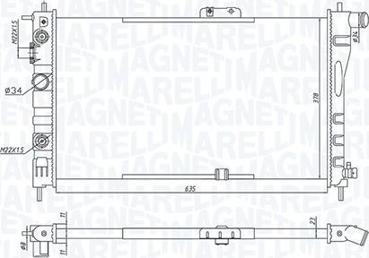 Magneti Marelli 350213197900 - Radiators, Motora dzesēšanas sistēma adetalas.lv