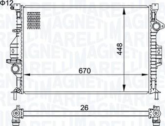 Magneti Marelli 350213158700 - Radiators, Motora dzesēšanas sistēma adetalas.lv