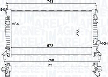 Magneti Marelli 350213157400 - Radiators, Motora dzesēšanas sistēma adetalas.lv