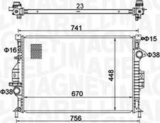 Magneti Marelli 350213157700 - Radiators, Motora dzesēšanas sistēma adetalas.lv