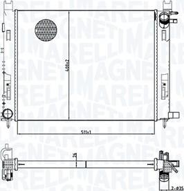 Magneti Marelli 350213165100 - Radiators, Motora dzesēšanas sistēma adetalas.lv