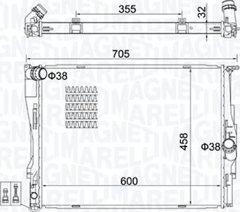 Magneti Marelli 350213160700 - Radiators, Motora dzesēšanas sistēma adetalas.lv