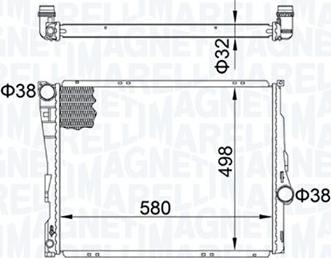 Magneti Marelli 350213163600 - Radiators, Motora dzesēšanas sistēma adetalas.lv