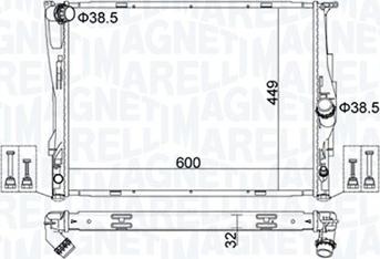 Magneti Marelli 350213162700 - Radiators, Motora dzesēšanas sistēma adetalas.lv