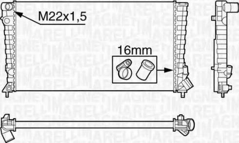 Magneti Marelli 350213118500 - Radiators, Motora dzesēšanas sistēma adetalas.lv