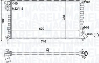 Magneti Marelli 350213186600 - Radiators, Motora dzesēšanas sistēma adetalas.lv