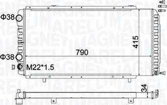 Magneti Marelli 350213180900 - Radiators, Motora dzesēšanas sistēma adetalas.lv