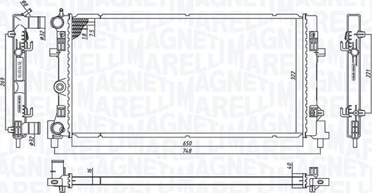 Magneti Marelli 350213182300 - Radiators, Motora dzesēšanas sistēma adetalas.lv