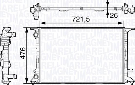 Magneti Marelli 350213138400 - Radiators, Motora dzesēšanas sistēma adetalas.lv