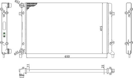 Magneti Marelli 350213853003 - Radiators, Motora dzesēšanas sistēma adetalas.lv