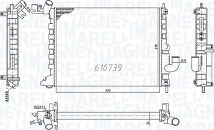 Magneti Marelli 350213200200 - Radiators, Motora dzesēšanas sistēma adetalas.lv