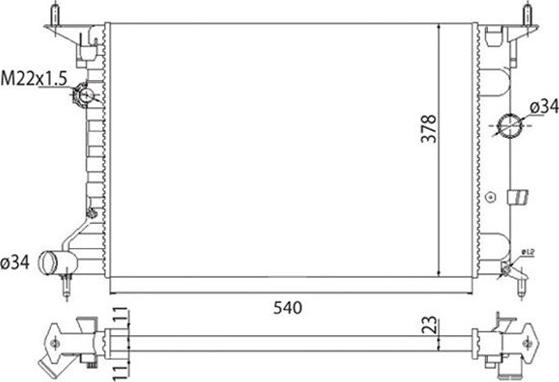 Magneti Marelli 350213274003 - Radiators, Motora dzesēšanas sistēma adetalas.lv