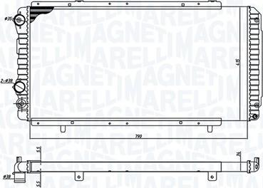 Magneti Marelli 350213707000 - Radiators, Motora dzesēšanas sistēma adetalas.lv