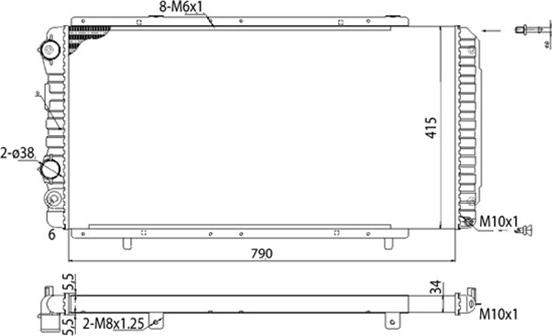 Magneti Marelli 350213707003 - Radiators, Motora dzesēšanas sistēma adetalas.lv