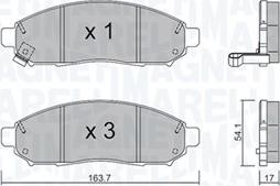 Magneti Marelli 363916060982 - Bremžu uzliku kompl., Disku bremzes adetalas.lv