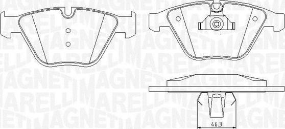 Magneti Marelli 363916060581 - Bremžu uzliku kompl., Disku bremzes adetalas.lv