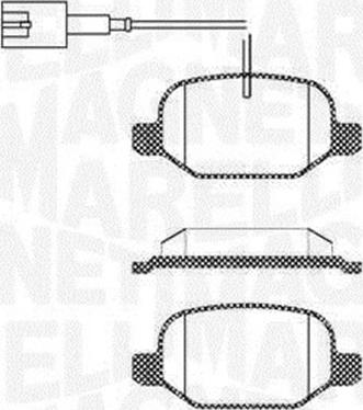 Magneti Marelli 363916060687 - Bremžu uzliku kompl., Disku bremzes adetalas.lv