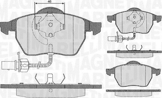 Magneti Marelli 363916060143 - Bremžu uzliku kompl., Disku bremzes adetalas.lv